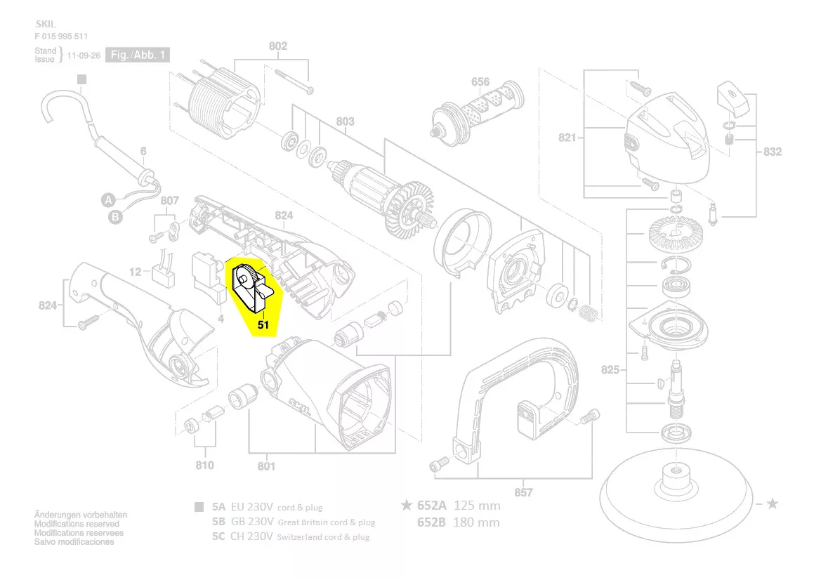 Variateur de vitesse réf. 2610Z03249 Skil